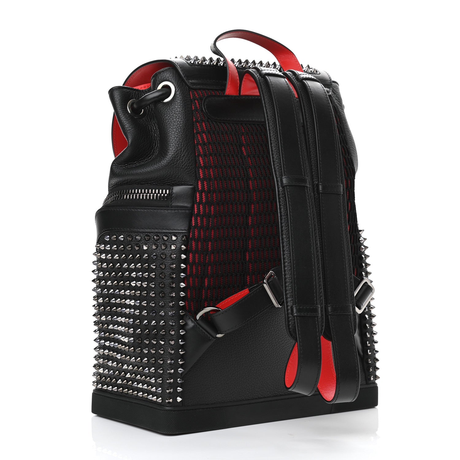 Christian Louboutin Calfskin Spiked Explorafunk Backpack Black 3 of 10