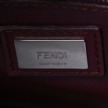 Fendi Nappa Mini Peekaboo Iconic Satchel Bordeaux 6 of 11