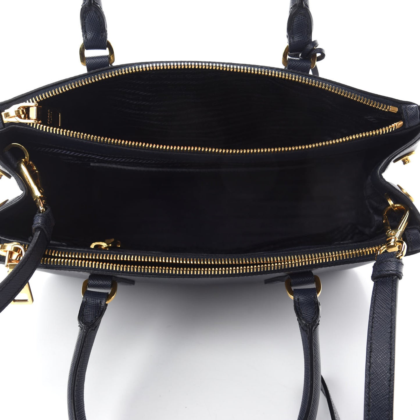 Saffiano Small Galleria Double Zip Tote Baltico