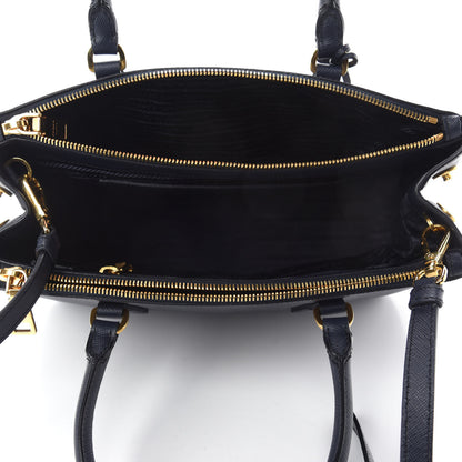 Prada Saffiano Small Galleria Double Zip Tote Baltico 5 of 10