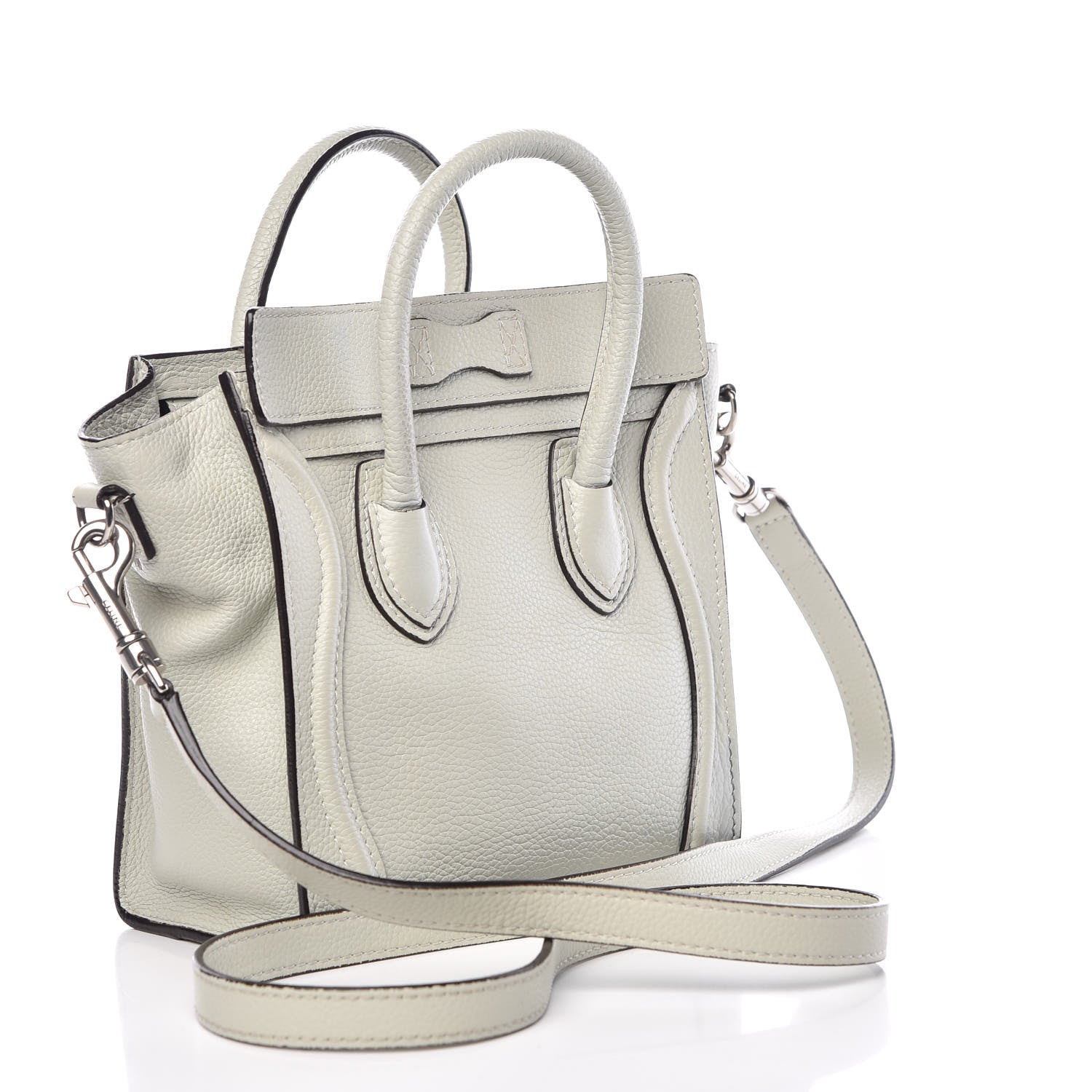 Celine Drummed Calfskin Nano Luggage Lune 4 of 18