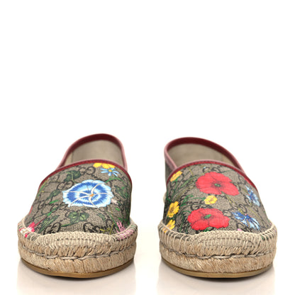 Gucci GG Supreme Monogram Tian Womens Espadrilles 37 Beige Multicolor Red 2 of 9