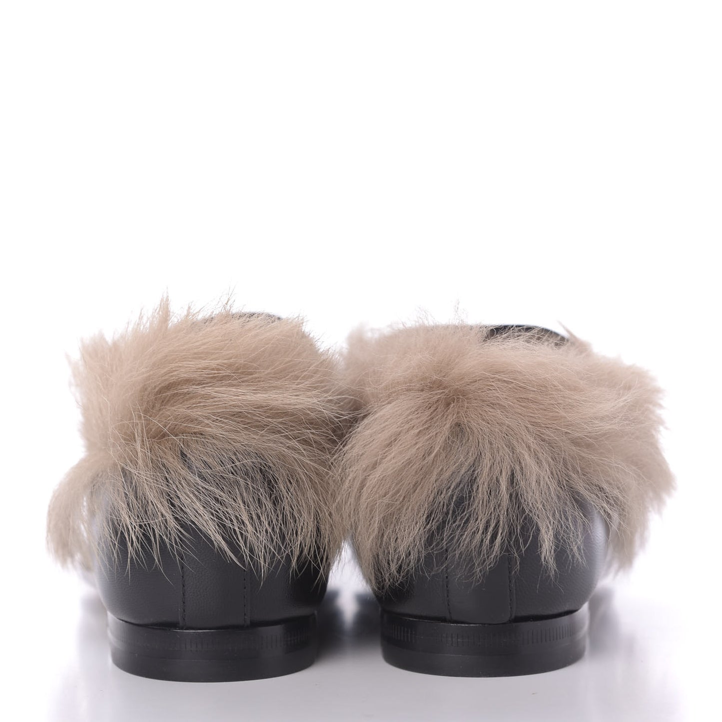 Malaga Kid Fur Womens Jordaan Loafers 36.5 Black Natural