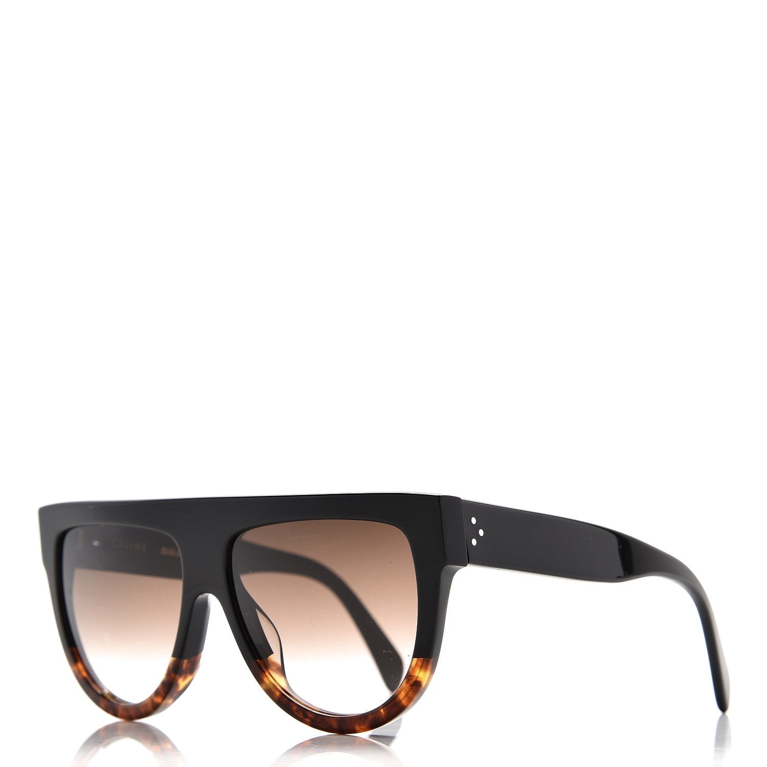 Celine Shadow Sunglasses CL 41026/S Black Havana 1 of 7
