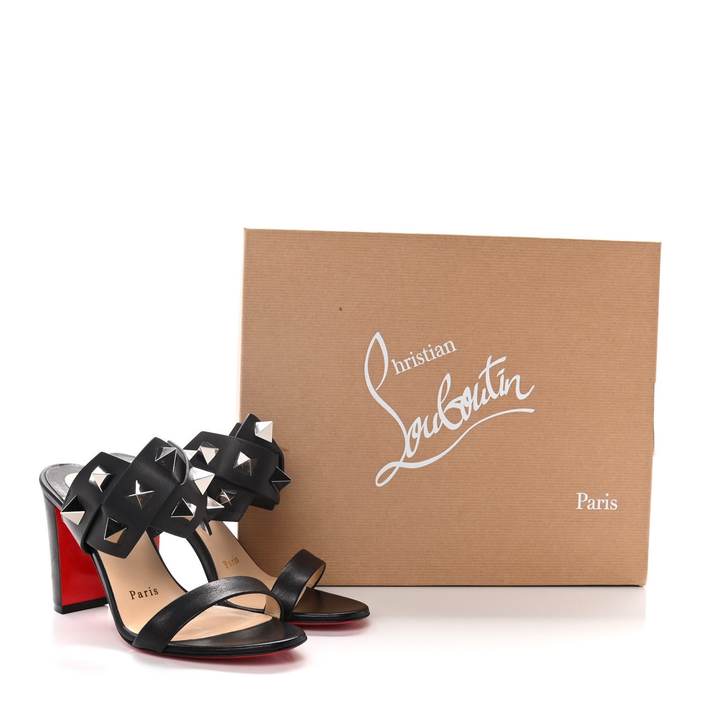 Calfskin Tina In The Desert 85 Sandals 36.5 Black