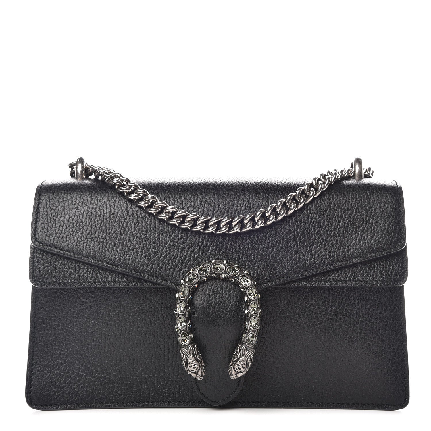 Gucci Pebbled Calfskin Small Dionysus Shoulder Bag Black 1 of 12