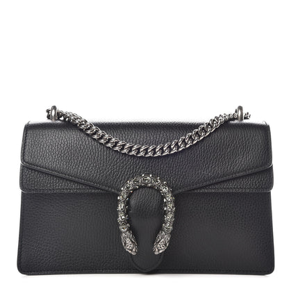 Gucci Pebbled Calfskin Small Dionysus Shoulder Bag Black 1 of 12