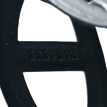 Hermes Metallic Suede Goatskin Beach Sandals 38 Silver 9 of 9