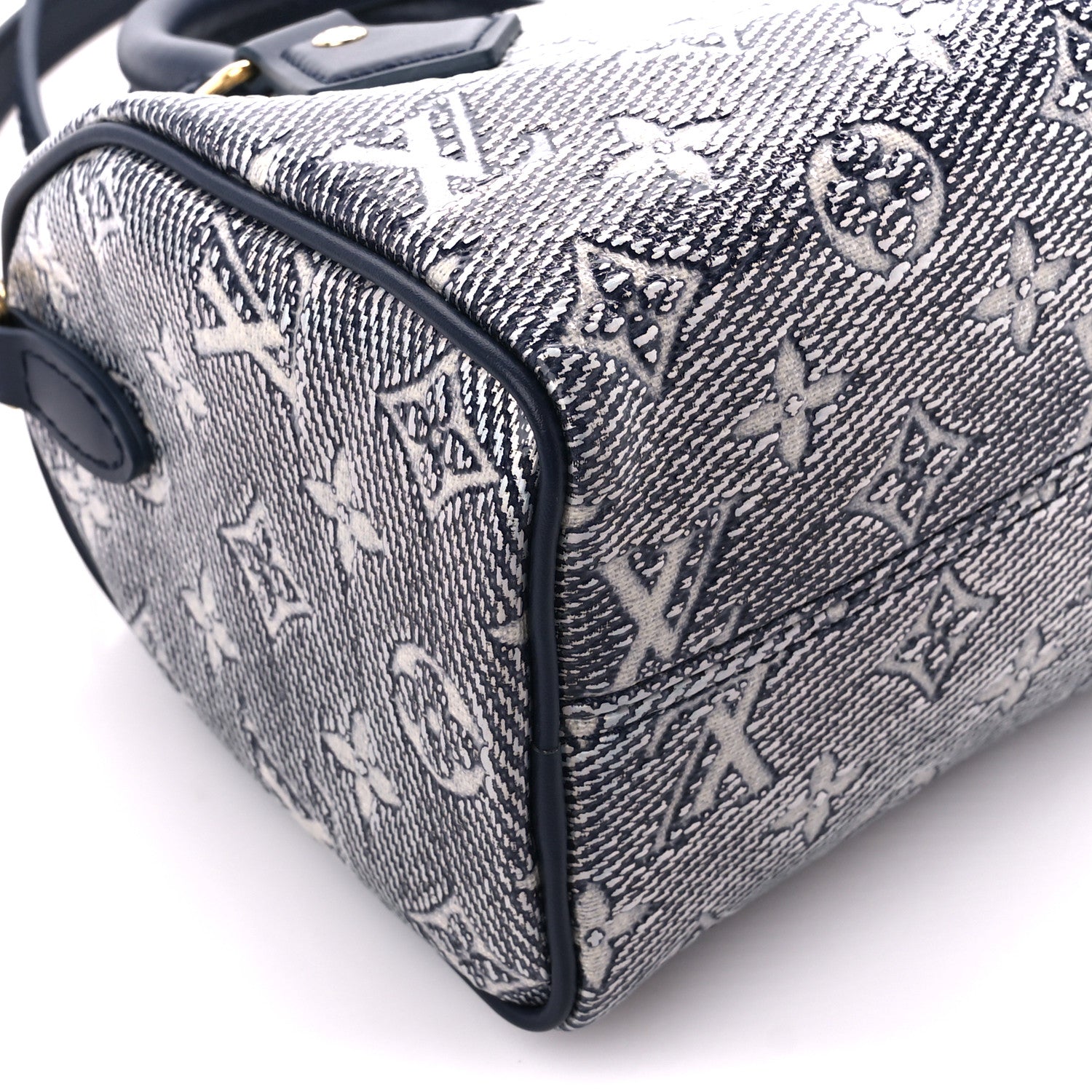 Louis Vuitton Monoglam Speedy Bandouliere 20 Blue 8 of 9