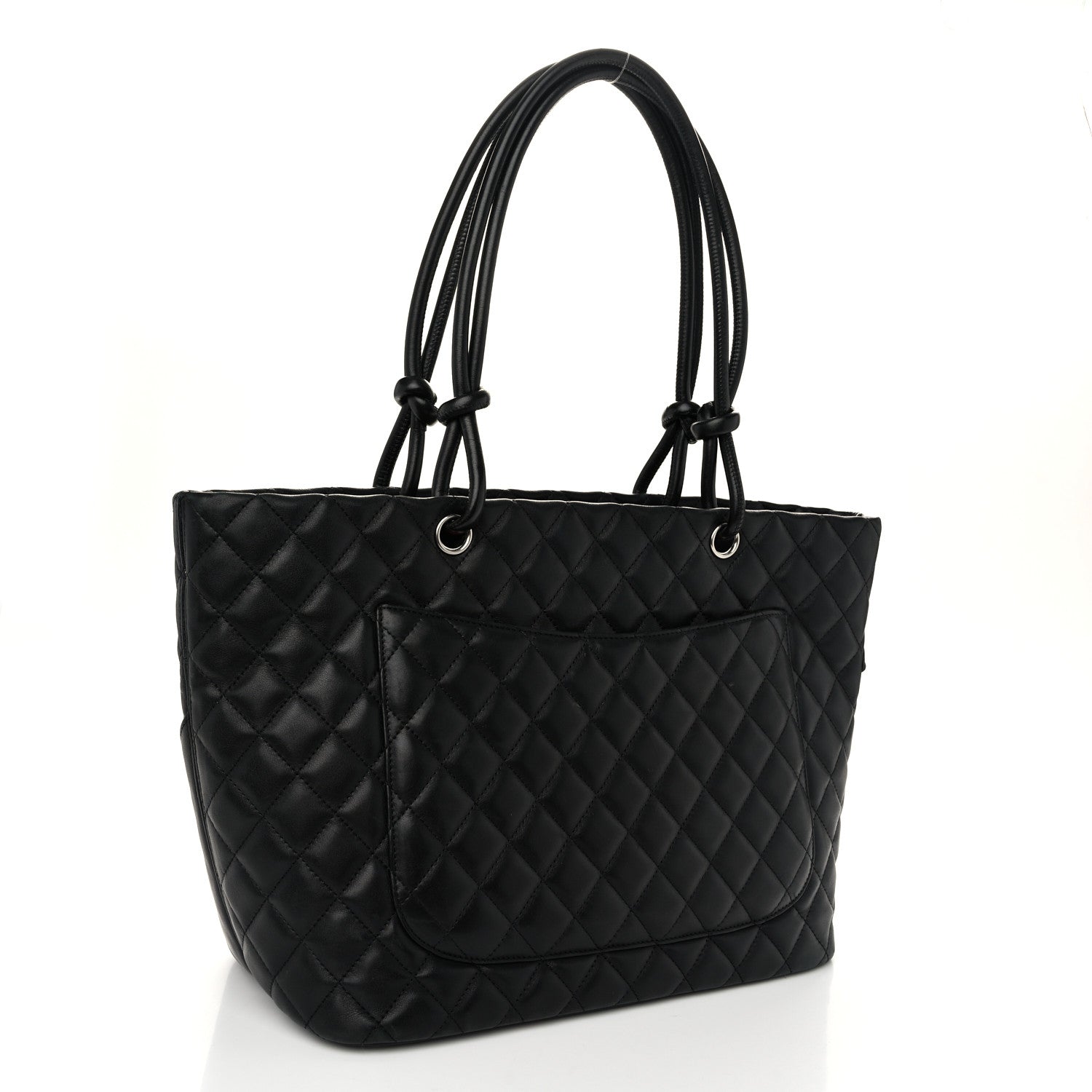 Chanel Calfskin Quilted Large Cambon Tote Black 3 of 13