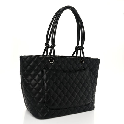 Chanel Calfskin Quilted Large Cambon Tote Black 3 of 13