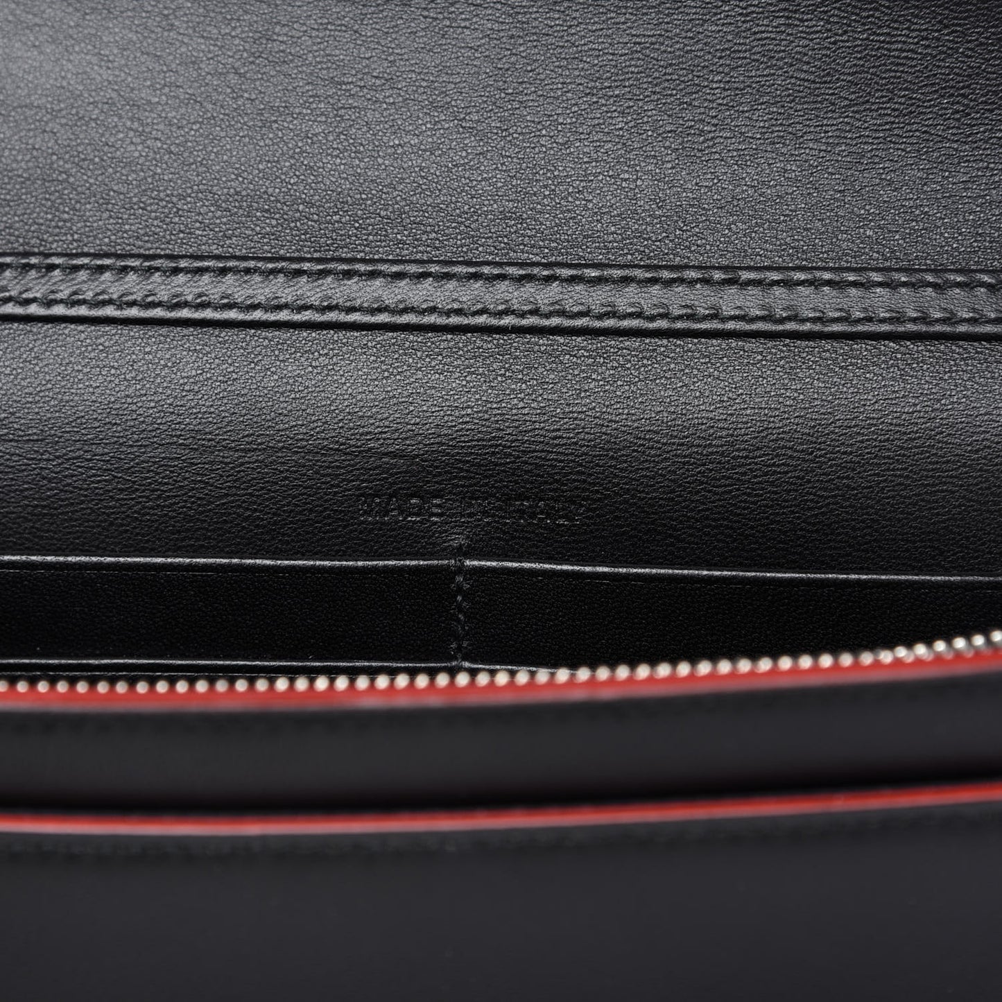 X CHRIS MARTIN Calfskin Wallet On Chain WOC Black Multicolor