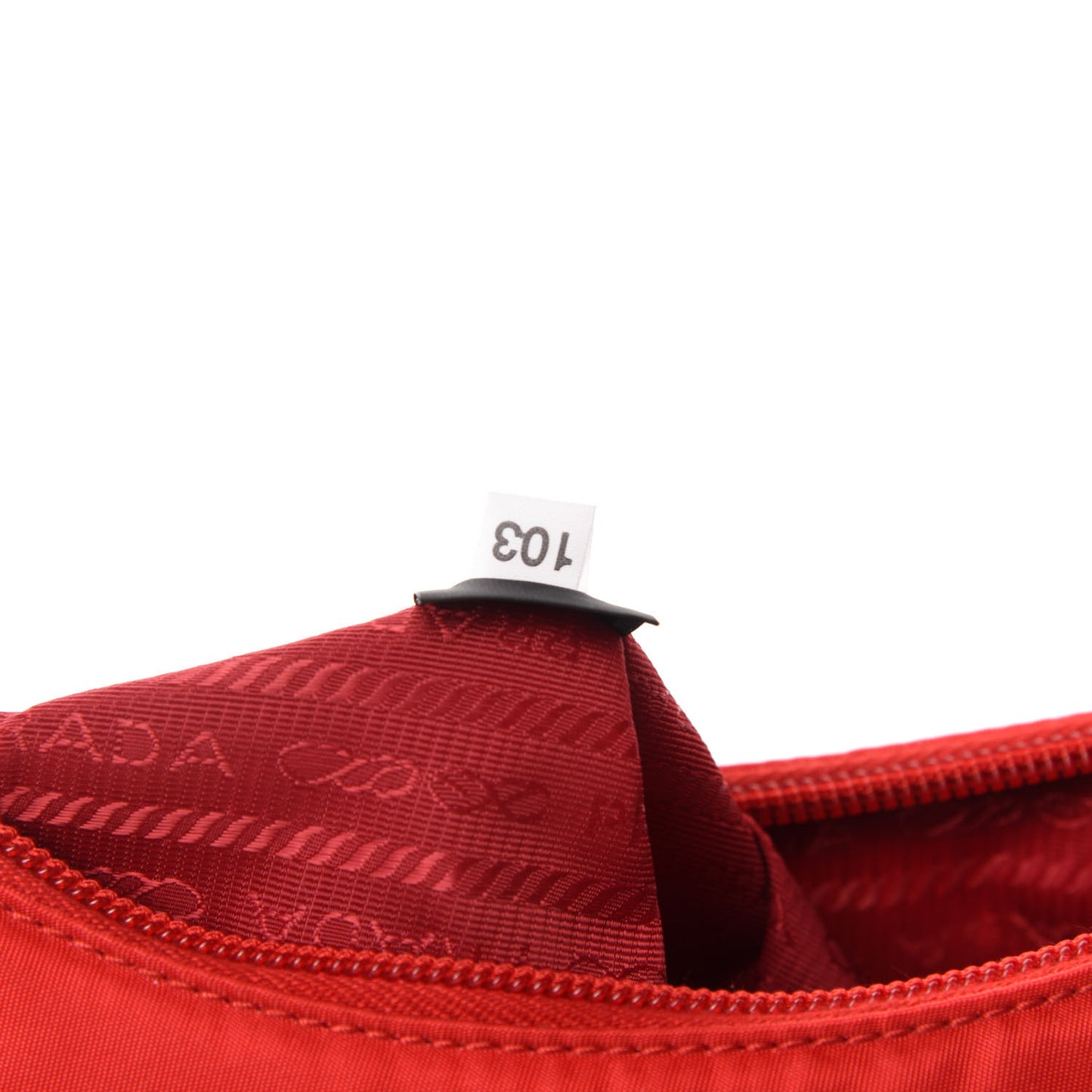 Tessuto Nylon Mini Re-Edition 2000 Bag Rosso