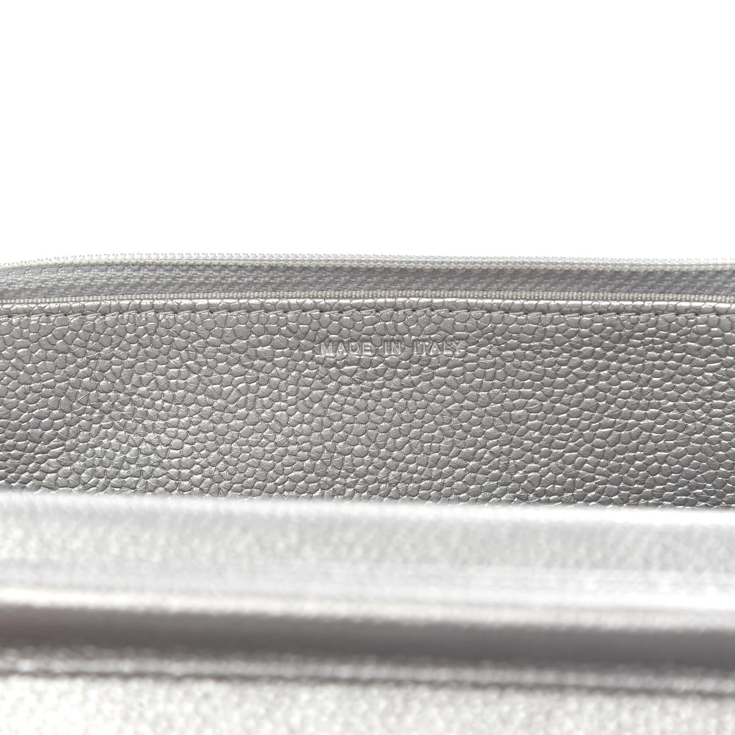 Chanel Metallic Caviar Quilted Wallet on Chain WOC Silver 7 of 11