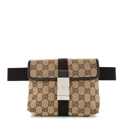 Gucci Monogram Waist Pouch Bag Dark Brown 1 of 11
