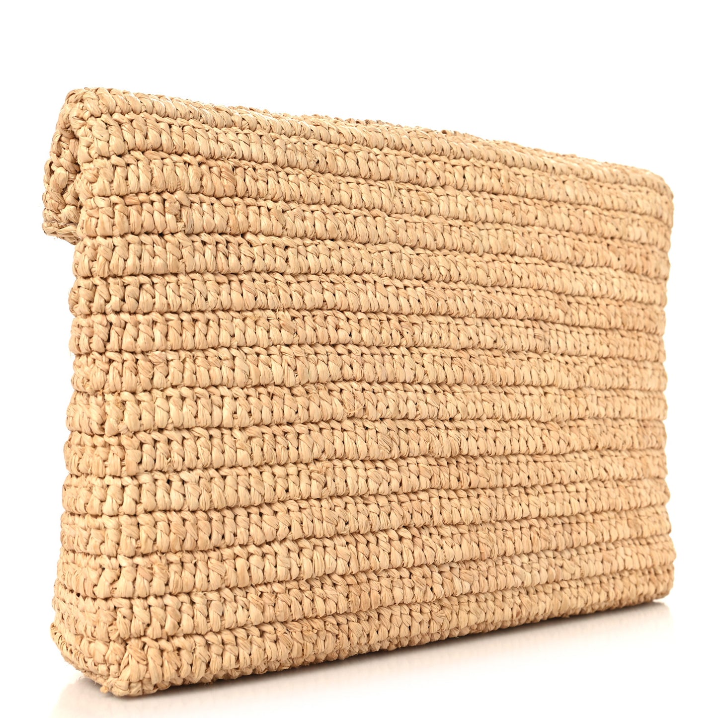 Raffia Large Cassandre Pouch Naturel Brick