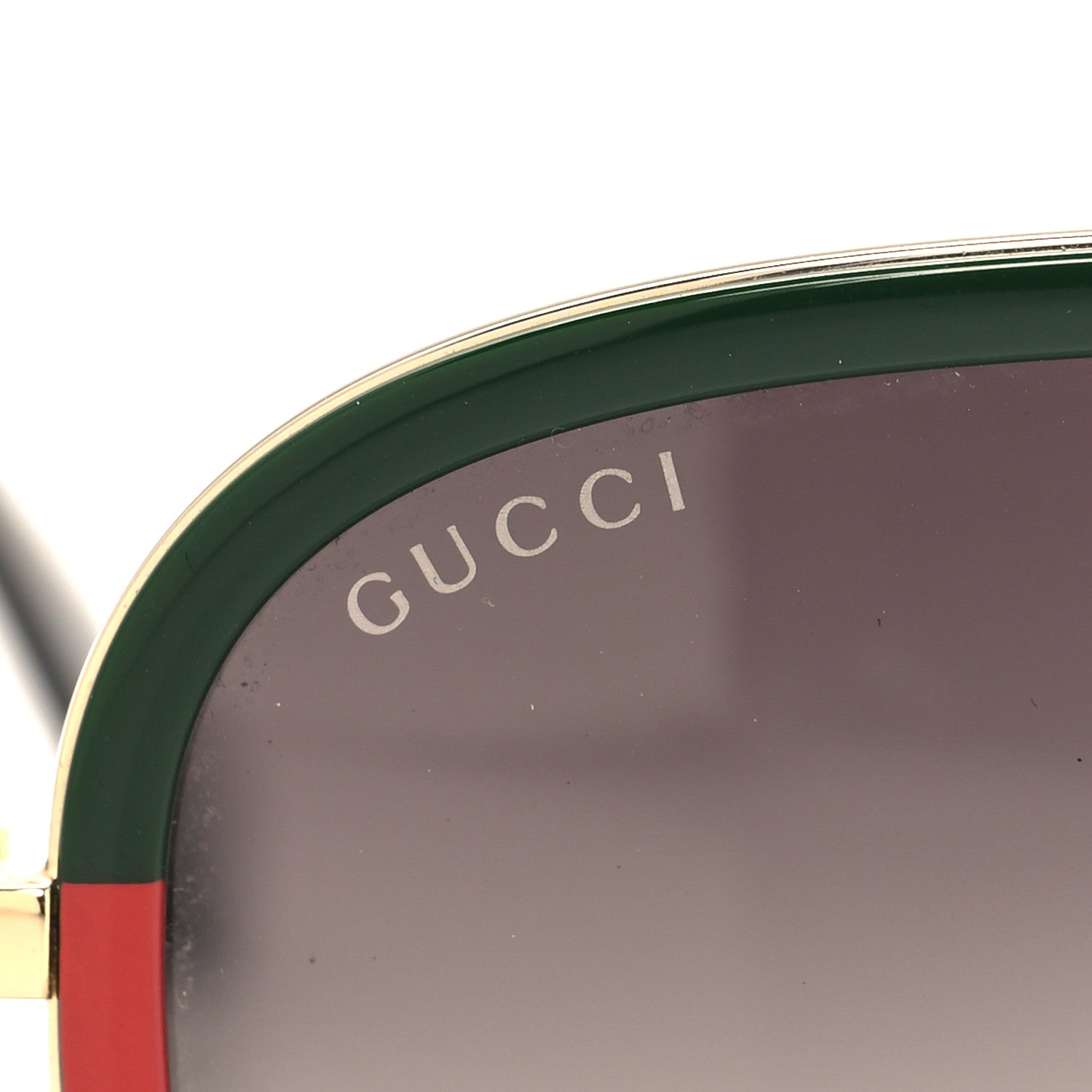 Gucci Web Aviator Sunglasses GG0062S Green Red 7 of 8