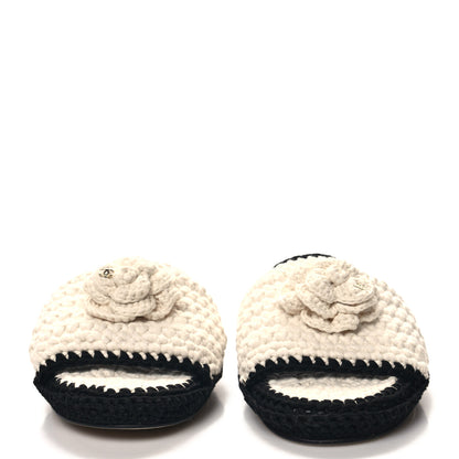 Chanel Crochet Mules 41 Ivory Black 2 of 9