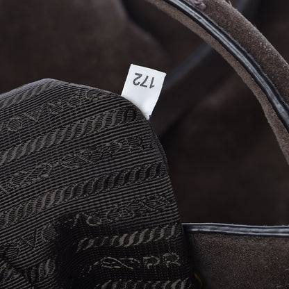 Prada Suede Scamosciato Tote Grafite 7 of 18