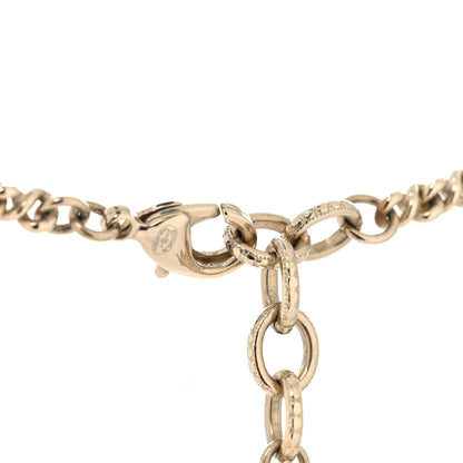 Chanel Crystal Bead Scarab CC Choker Necklace Black 4 of 5