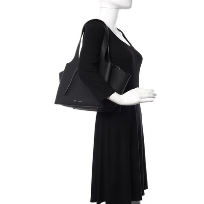 Celine Baby Grained Calfskin Small Tri-Fold Bag Black 2 of 10