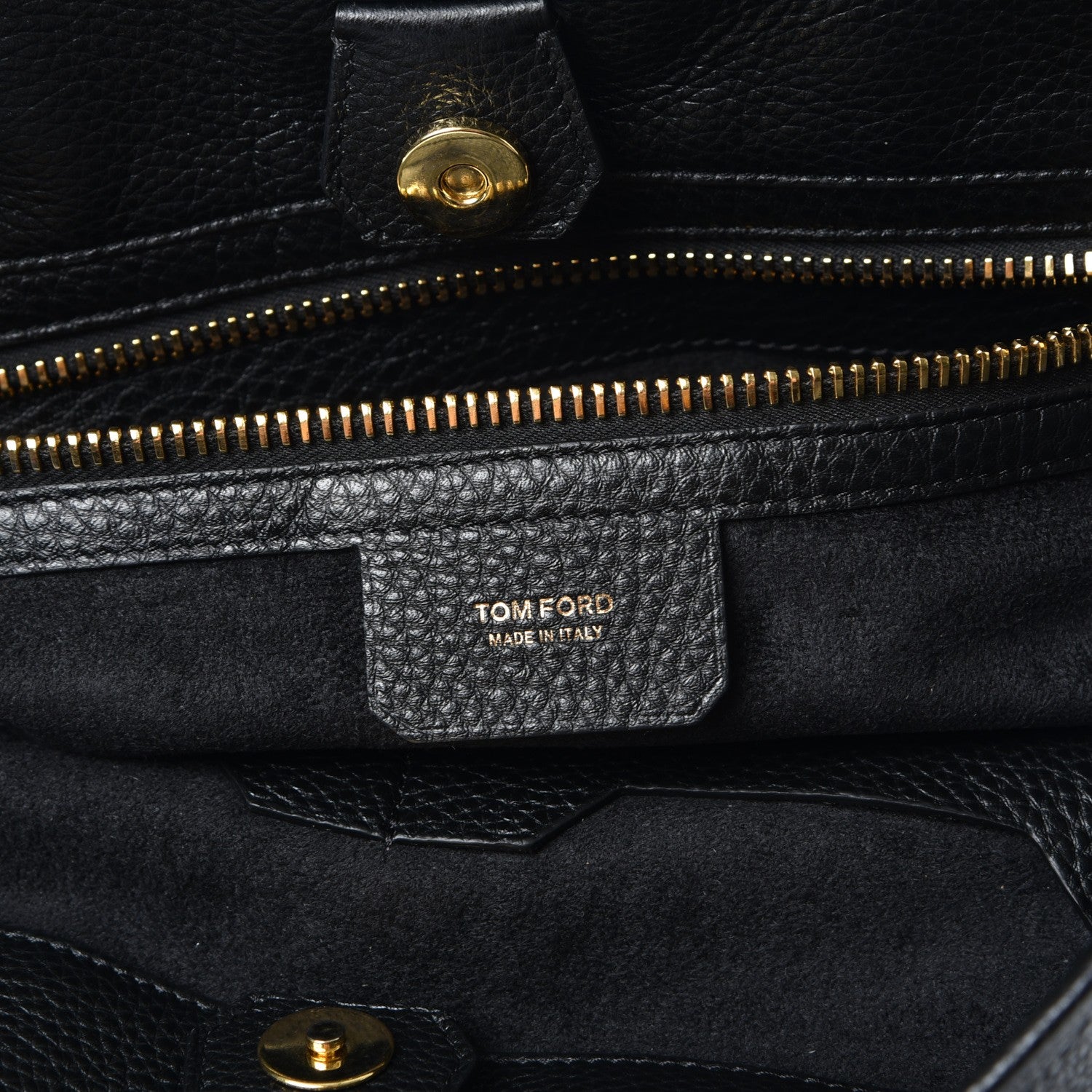 Tom Ford Grained Calfskin Large Carine Tote Black 6 of 6