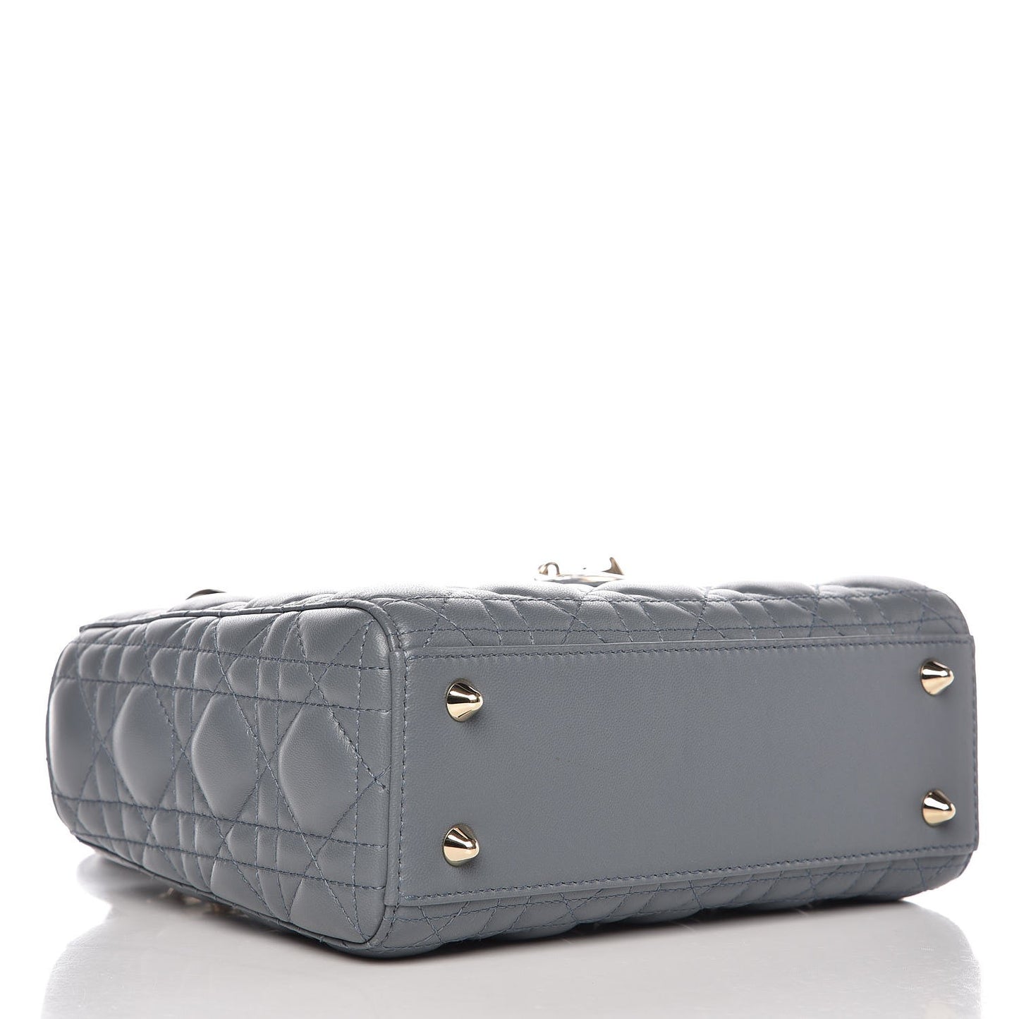 Lambskin Cannage Small My Lady Dior Blue Grey