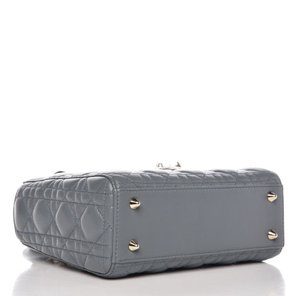 Christian Dior Lambskin Cannage Small My Lady Dior Blue Grey 5 of 10