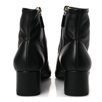 Chanel Stretch Lambskin Cap Toe CC Uniform Short Boots 36 Black 6 of 11
