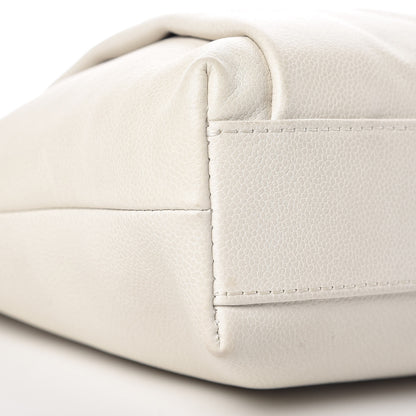 Chanel Caviar Large CC Tuck Tote Ivory 8 of 11