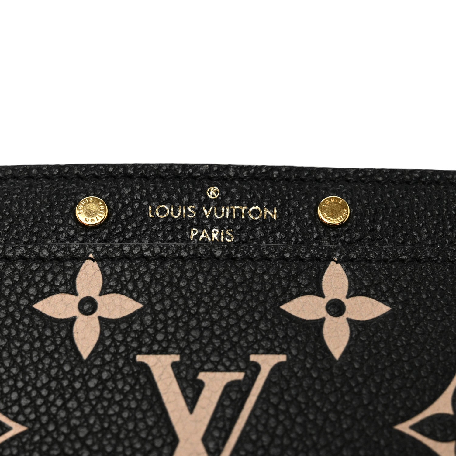 Louis Vuitton LOUIS VUITTON Empreinte Card Holder Black Beige 7 of 7