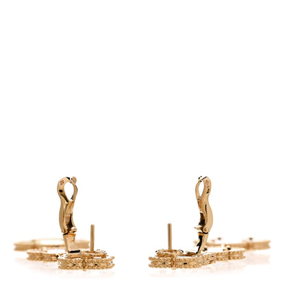 Van Cleef & Arpels 18K Yellow Gold Mother of Pearl Black Onyx 3 Motifs Magic Alhambra Earrings 3 of 5