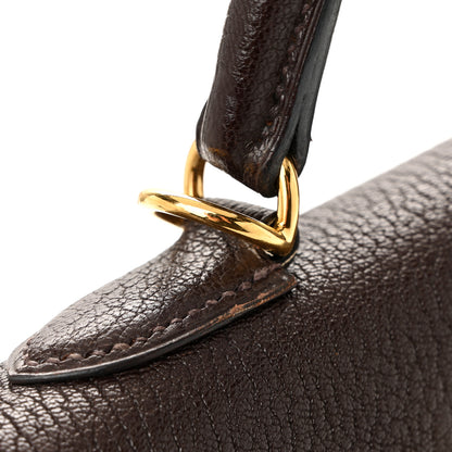 Hermes Chevre de Coromandel Kelly Sellier 35 Chocolate 12 of 12