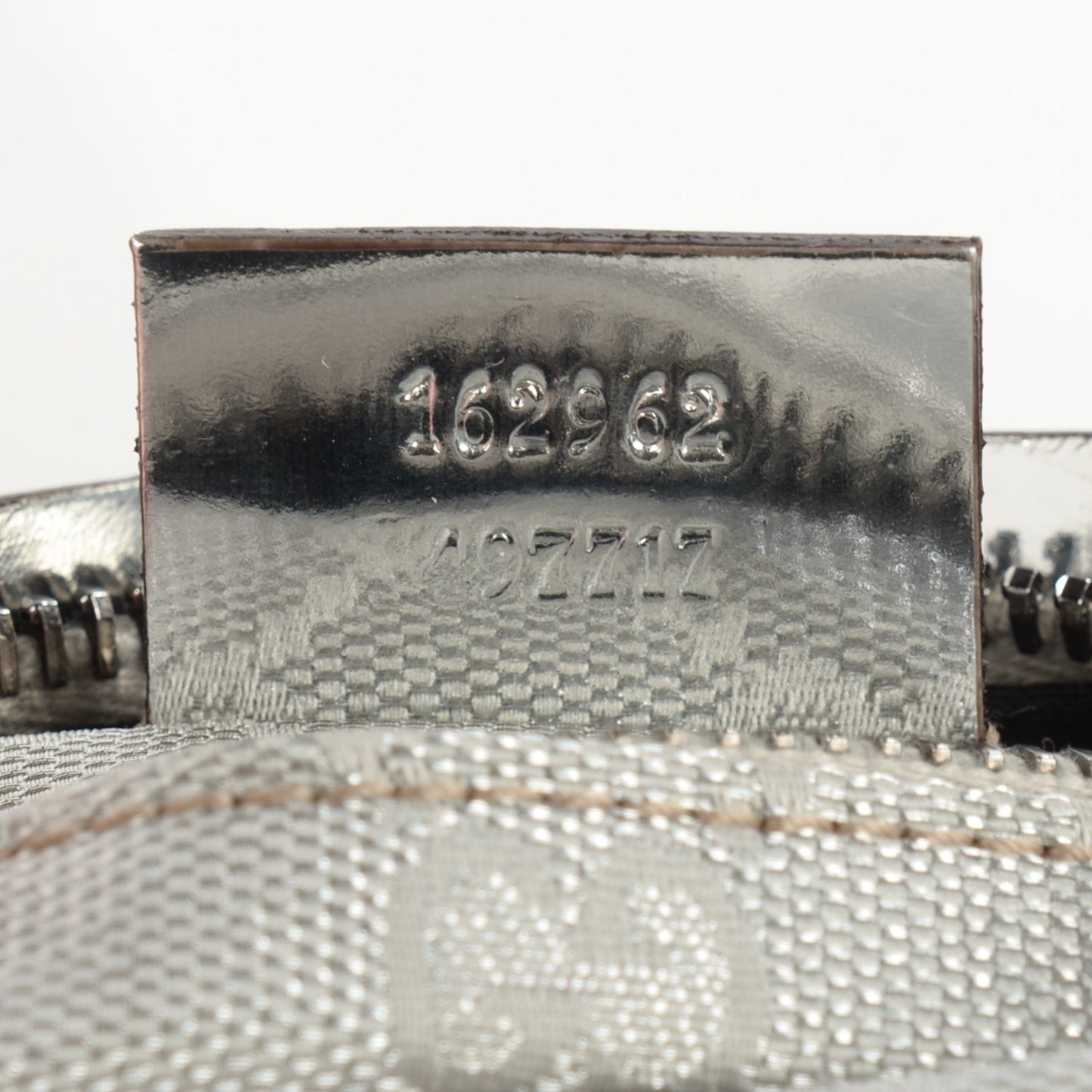 GG Monogram Web Double Pocket Belt Bag Silver