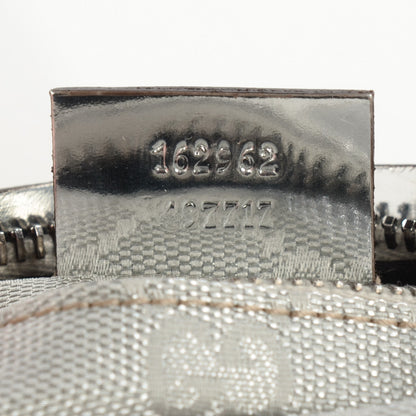 Gucci GG Monogram Web Double Pocket Belt Bag Silver 6 of 7