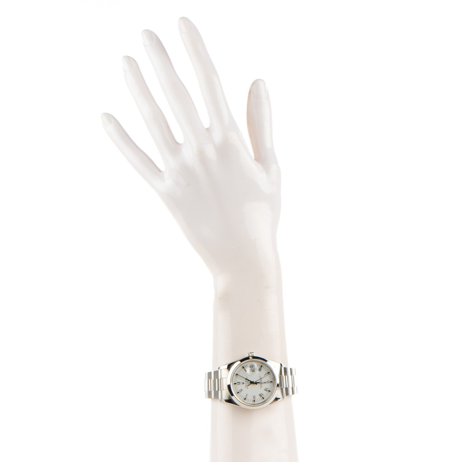 Rolex Stainless Steel 34mm Oyster Perpetual Date Watch White Roman 15200 2 of 8