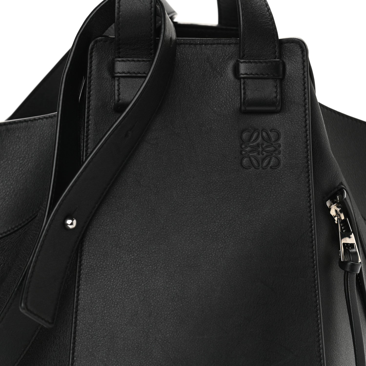 Loewe Calfskin Medium Hammock Shoulder Bag Black 8 of 10