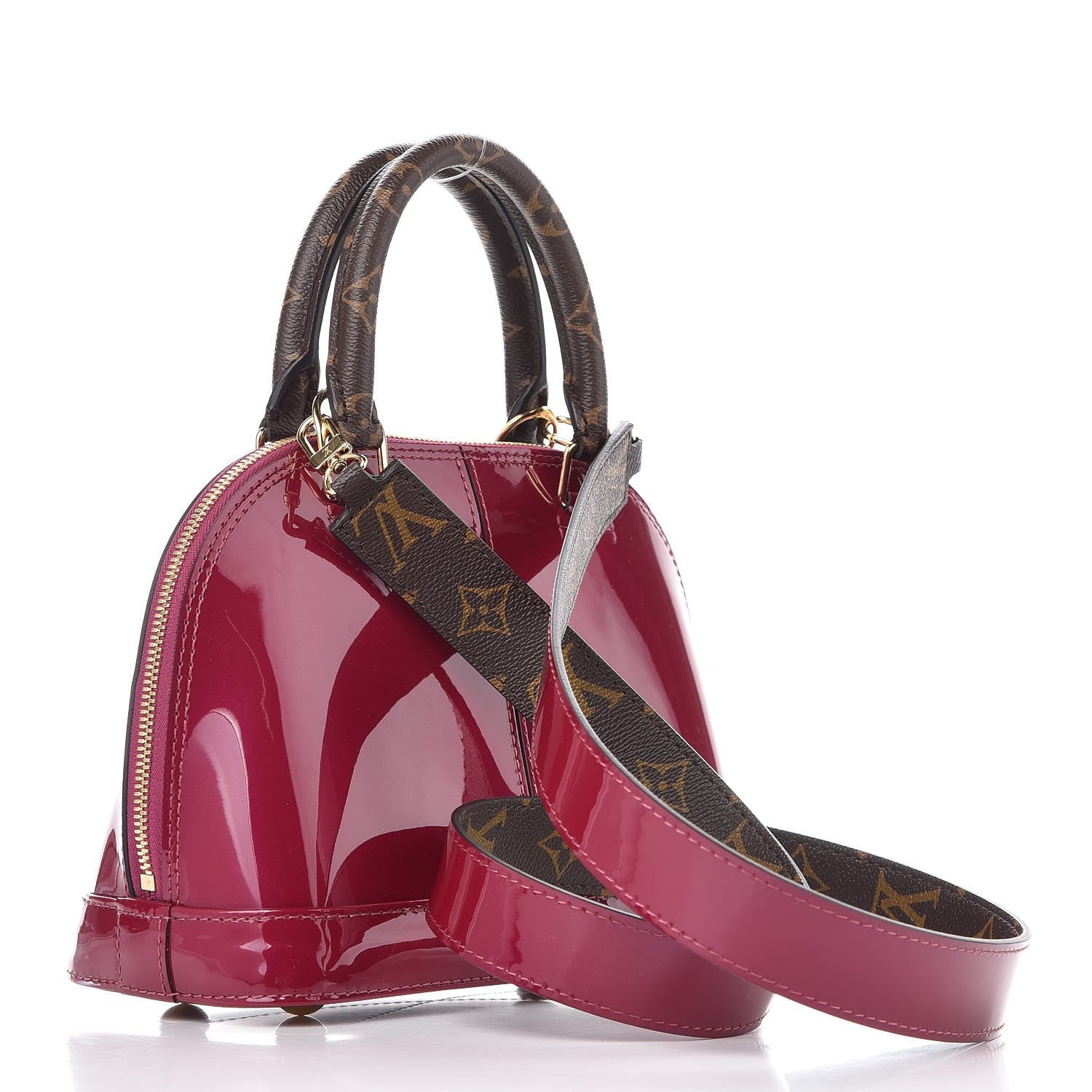Louis Vuitton Patent Monogram Alma BB Magenta 4 of 7