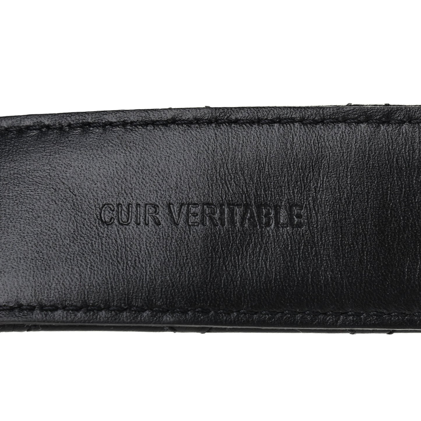 Calfskin Quilted CC Chain Belt 75 Black