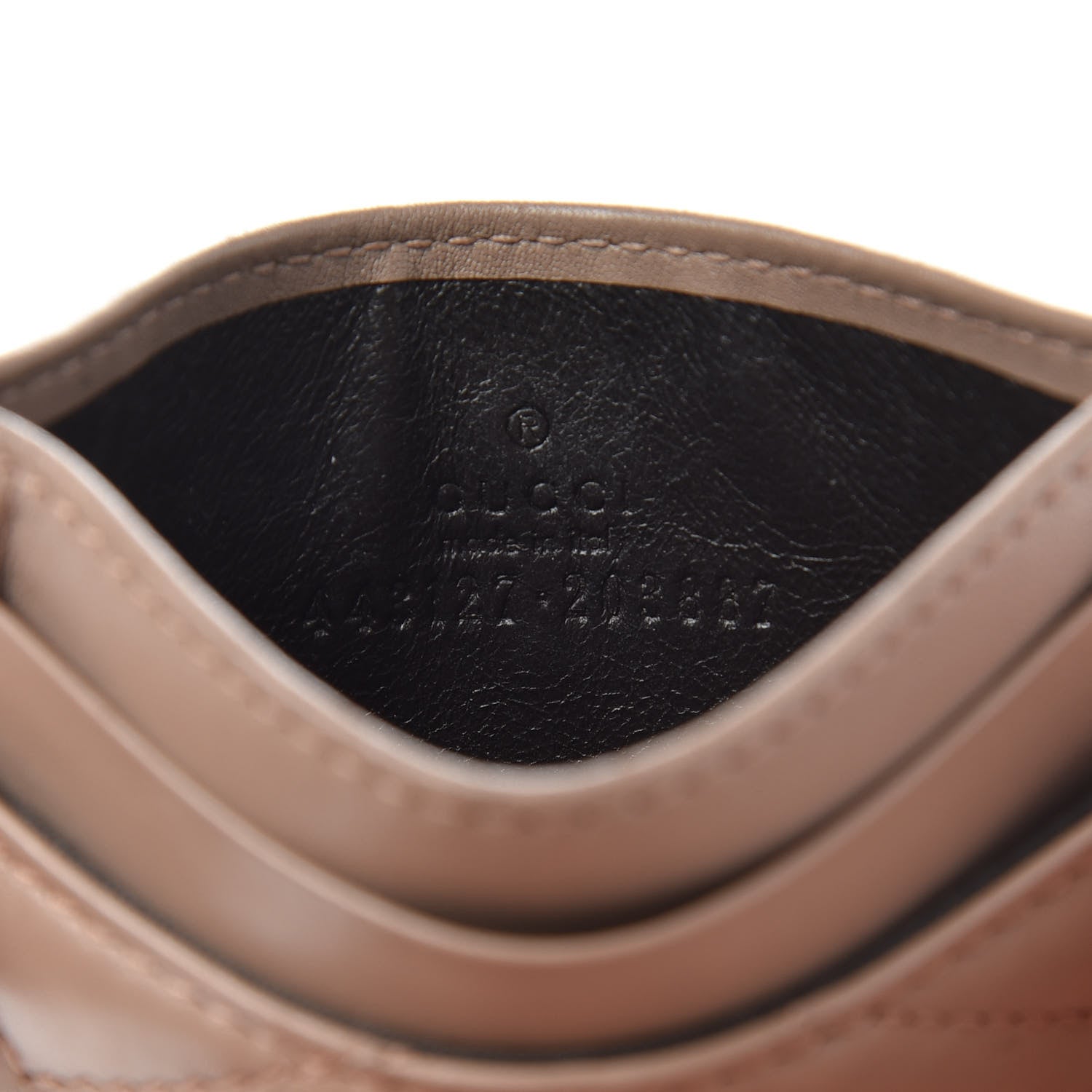 Gucci Calfskin Matelasse GG Marmont Card Holder Porcelain Rose 6 of 9