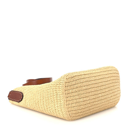 Prada Crochet Vitello Secchiello Bucket Bag Naturale Brandy 5 of 12