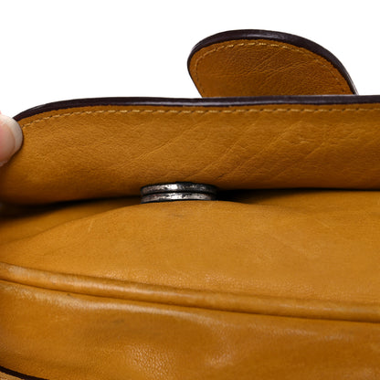 Christian Dior Calfskin Medium Gaucho Double Saddle Bag Yellow 19 of 26