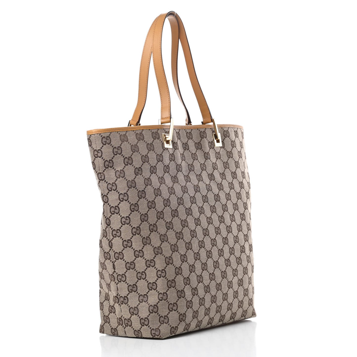 Monogram Large Bucket Tote Brown