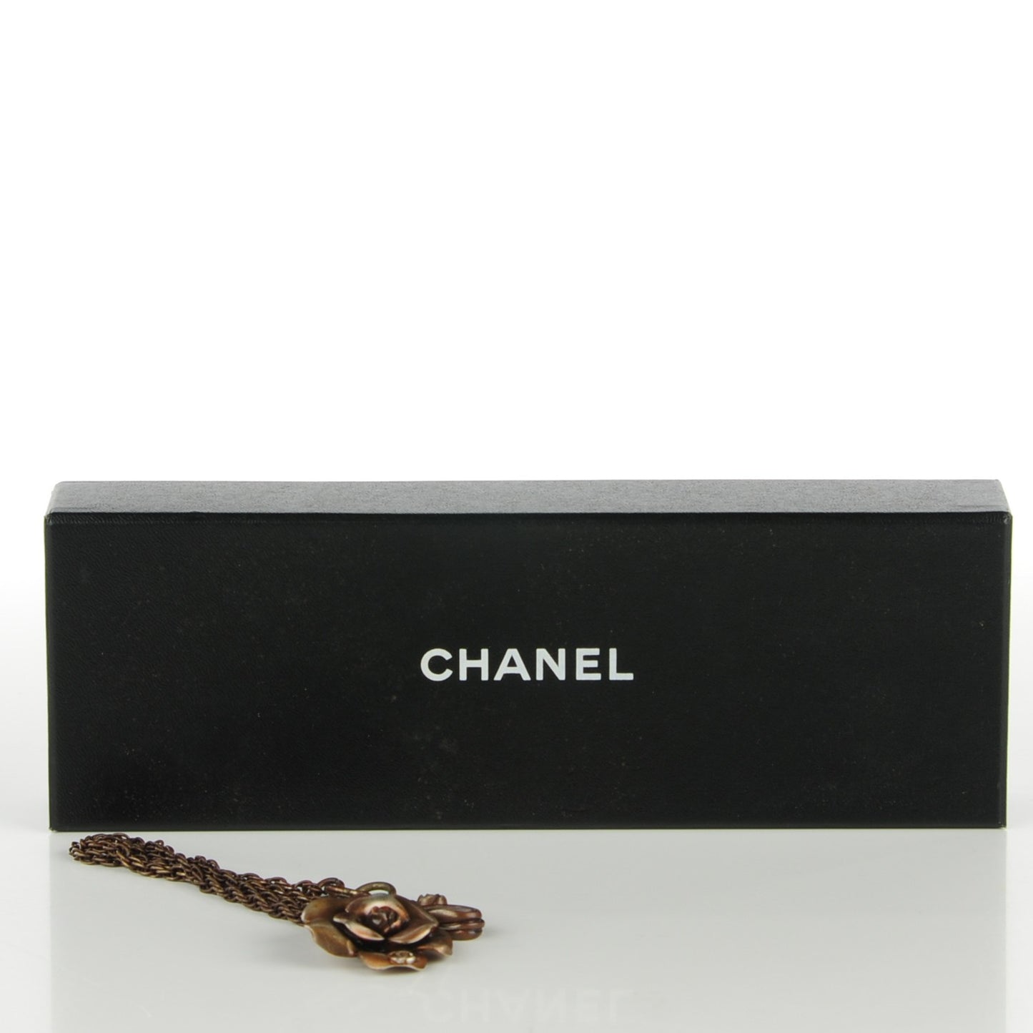 Camellia CC Short Necklace Bronze