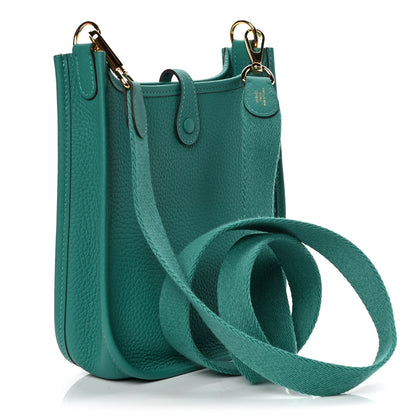 Hermes Taurillon Clemence Evelyne TPM Vert Verone 3 of 7