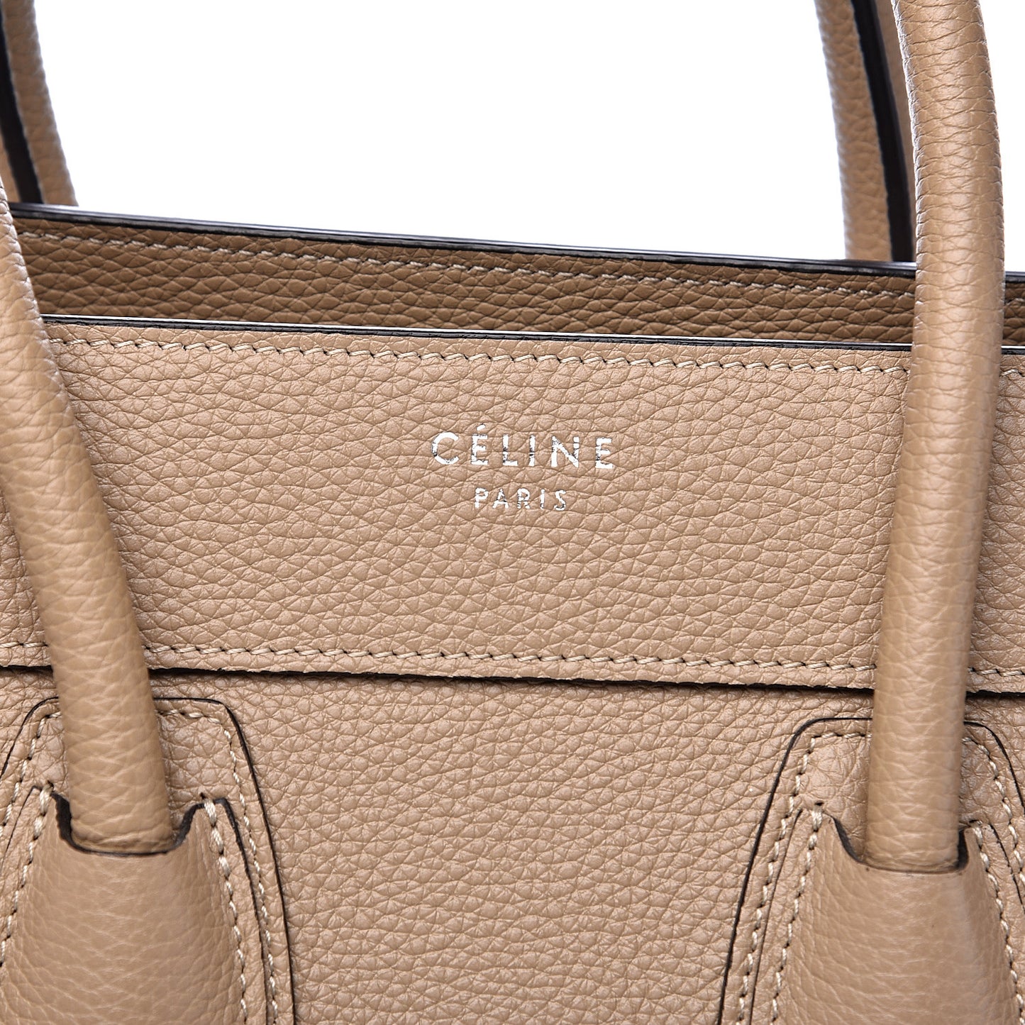 Drummed Calfskin Micro Luggage Dune