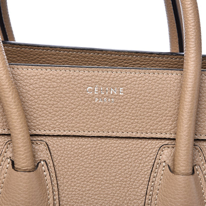 Celine Drummed Calfskin Micro Luggage Dune 10 of 10