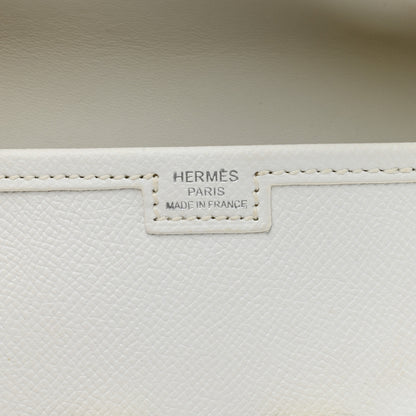 Hermes Epsom Jige Elan 29 Clutch White 6 of 9
