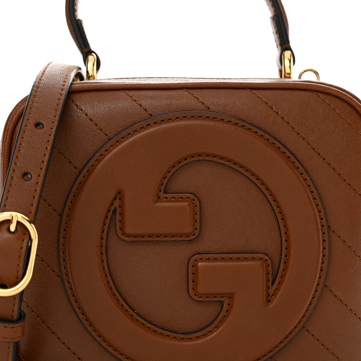 Sakai Be Green Calfskin Diagonal Stitched Blondie Top Handle Bag Cuir