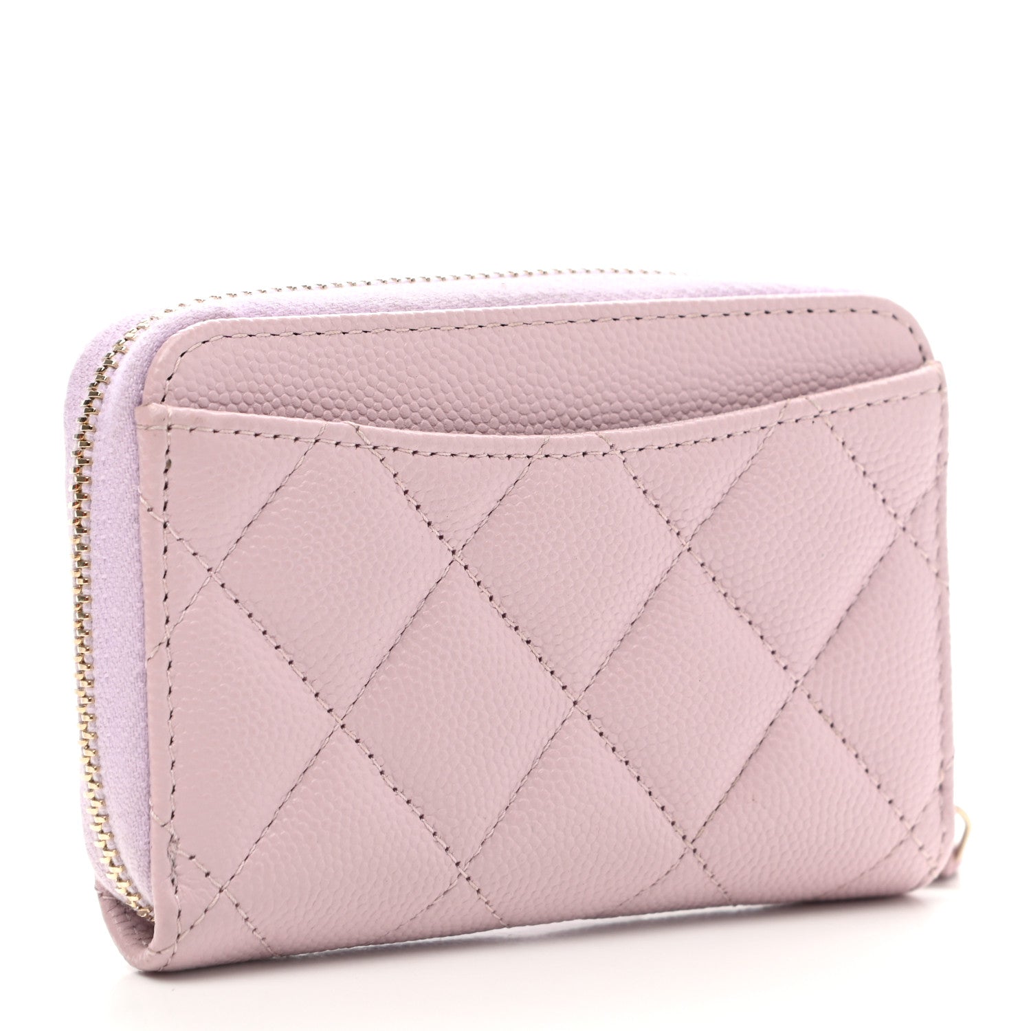 Chanel Caviar Quilted Zip Coin Purse Light Pink 3 of 8